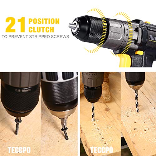 Taladro Batería, TECCPO Taladro Atornillador 18V, 2 Velocidad Ajustable  Destornillador Eléctrico avanzado, 2X 1.5Ah… | Swapoo | The Social Shop
