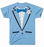 DirtyRagz Men's Powder Blue Vintage Tuxedo Tux T Shirt