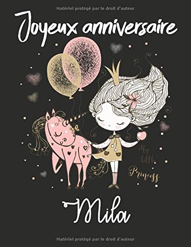 Amazon In Buy Joyeux Anniversaire Mila Cahier De Dessins Carnet De Croquis Personnalise Format Extra Large 1 Pages A Remplir De Croquis Cadeau Unique D Anniversaire Pour Filles Book