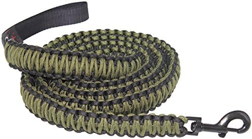 The Bobcats 550lb Handmade Durable Paracord Dog Leash 7.5 Feet Long (Army Green)
