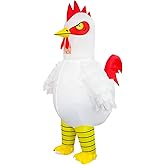 Stegosaurus Inflatable Chicken Costume for Adult, Blow up Rooster Costumes Ride On Chicken Costume Halloween Funny Costume Cosplay Easter