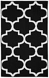 Garland Rug Large Quatrefoil Area Rug, 30 x 46", Black/White