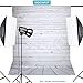 Neewer 5x7ft/152x213cm Light Grey 100% Polyester Wooden Backdrop Background for Photography Studio Video Shooting (Backdrop Only!)