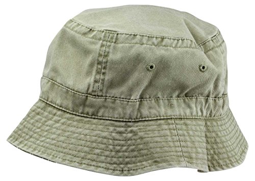 Khaki Washed Cotton Bucket Hat -Extra Large 7 3/8 Size
