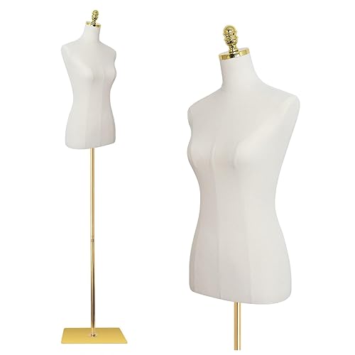 EaseHome Dress Form Mannequin Torso, 43-73 Inch Height Adjustable Female  Manikin Body Clothing Display with Metal Bracket and Rectangular Base for 