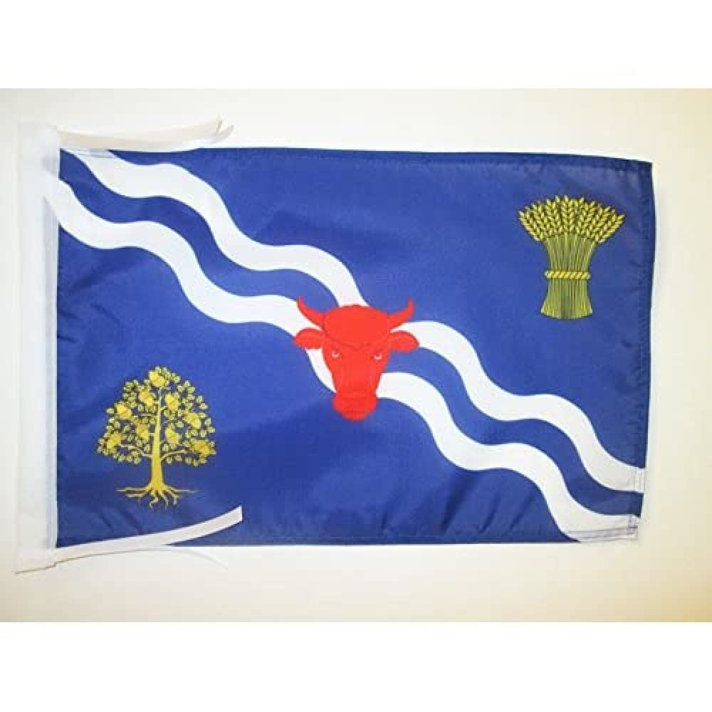 AZ FLAG - Oxfordshire county Flag - 18'' x 12'' - 100% Polyester County of Oxon. - England Small Banner with Two Cords - Fade Resistant - Vivid Colors - 18x12 in - 45x30 Cm โ image 1