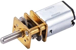 LAGOGIA 6V 600RPM Micro DC Gear Speed Reduction Motor with Full Metal Gearbox Motor GA12-N20 3mm Shaft for Robot Models, RC Cars, DIY Toys, Pack of 1
