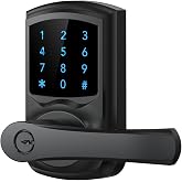 Keypad Keyless Entry Door Lock with Handle Smart Electronic Locks Deadbolts | 20 User Codes &amp; 2keys Passage Vacation Mode Privacy Protection 5S Auto-Lock, Simple 15-min Install&ndash; Fits Most Standard Doors