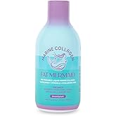 Fat Mermaid Bioavailable Liquid Marine Collagen Peptides Drink- Hyaluronic Acid & VIT C - Reduces Wrinkles - Thick Hair, Lashes, Brows, Nails - No Gluten, Dairy, Nut, Soy - Unflavored Sweet, 16.9 oz