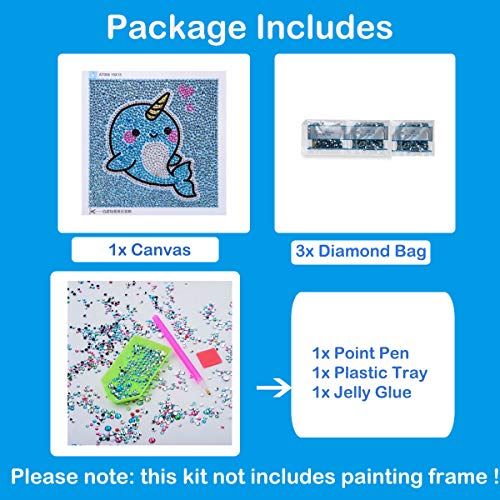 ubrand DIY 5D Diamond Painting Kits, Full Drill Painting by Number Kits, Crystal Rhinestone Embroidery Pictures Arts Craft for Kids and Adults Gift
