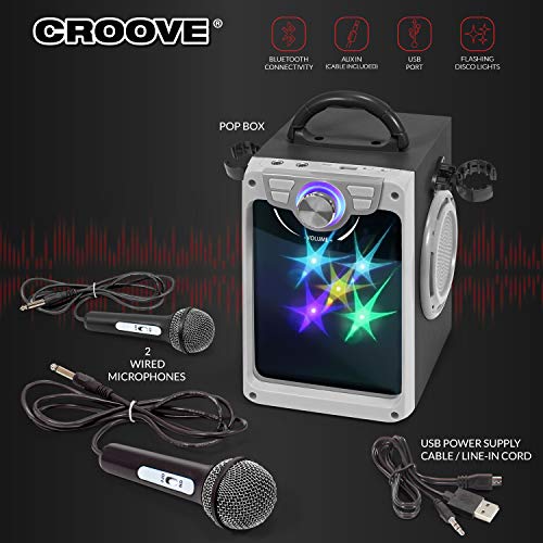 3 Croove+Karaoke+Machine+Microphones+Flashing