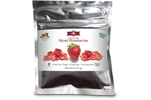 BioTree Labs Freeze Dried Sliced Strawberries - Pack of 0.4 oz, 100% Natural Sliced Fruit, Great for Healthy Snacks, Cereal Toppers, Cupcake Ingredients, Smoothies or Trail Mix | NO Added Sugar or Preservatives, Gluten-Free and Suitable for Vegan or Paleo Diets