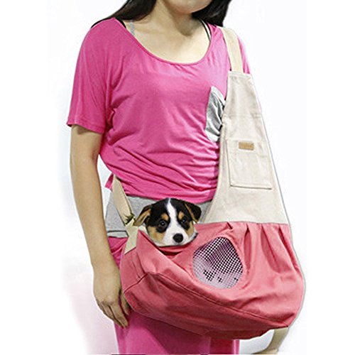 image for Pet Sling Carrier, PYRUS Dog Sling Bag Shoulder Carry Bag with Extra P