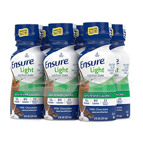 Ensure Light Nutrition Shake, Low Fat, Milk Chocolate, 8 ounce, 24
