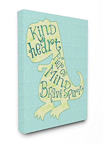 The Kids Room by Stupell Stupell Home DÃ©cor Kind Heart Dinosaur Silhouette Oversized Stretched Canvas Wall Art, 24 x 1.5 x 30, Proudly Made in USA