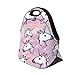Boys Girls Kids Women Adults Insulated School Travel Outdoor Thermal Waterproof Carrying Lunch Tote Bag Cooler Box Neoprene Lunchbox Container Case (Many Unicorns)