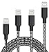 Lightning Cable QIANXIANG iPhone Charger 4 Pack [3FT 6FT 6FT 10FT] Nylon Braided USB Charging & Syncing Cord Charger for iPhone 5,6s,6Plus,6,7,7plus, iPad Mini,Mini 2,iPad 5,iPod 7.(black&white)