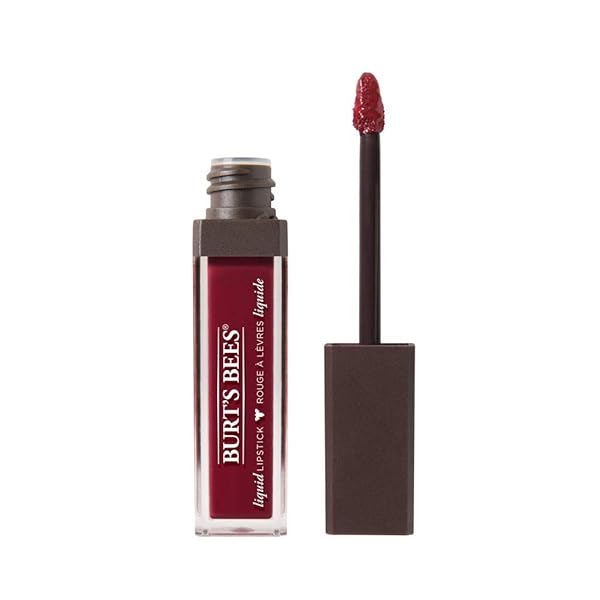 BURT’S BEES 100% NATURAL GLOSSY LIQUID LIPSTICK, RUSHING ROSE, 1 TUBE