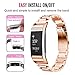 Oitom Stainless Steel Bands Compatilbe Fitbit Charge 2,Premium Stainless Steel SS Metal Replacement Watch Band Strap for Fitbit Charge 2 Smart Fitness Watch (Rose Gold with Diamond)