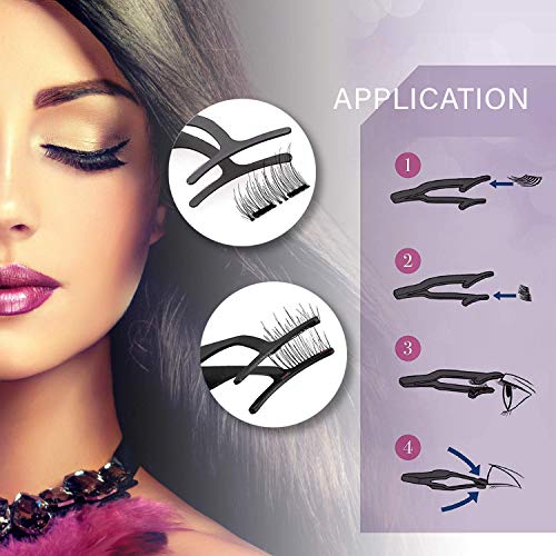 Magnetic Eyelashes With Eyeliner, Magnetic Eyeliner And Lashes, Magnetic Eyelash, Magnetic False Lashes with Magnetic Eyeliners Kit Easy To Wear 3-Style (6-Pieces)