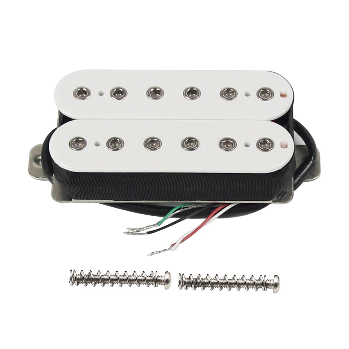 FLEOR Ceramic Bridge Pickup Double Coil Humbucker Pickups for Electric Guitar Pickup-White