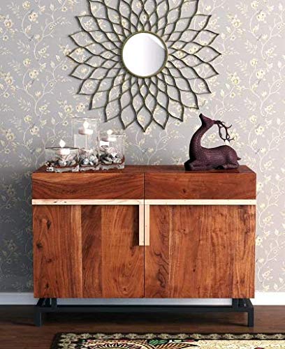 Shilpi Handmade Solid Wood Storage Cabinet In Ginger Bronze Finish