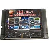 Deltrax Classic Retro Super Games 188 in 1 Multi Game Cartridge for Sega Genesis / Mega Drive 16Bit Game Console