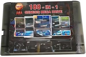Deltrax Classic Retro Super Games 188 in 1 Multi Game Cartridge for Sega Genesis / Mega Drive 16Bit Game Console