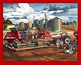 CASE IH COTTON FABRIC PANEL-CASE INTERNATIONAL HARVESTER QUILTING PANEL COTTON-CASE IH FABRIC