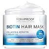 Biotin Collagen Hair Mask with Keratin & Argan Oil | Natural Hair Mask for Dry Damaged Hair and Growth | Deep Repair…