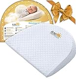 Universal Baby Bassinet Wedge for Acid Reflux, Spit ups, Colic Relief | Elevated Incline Pillow for Better Night Sleep for Newborn| Washable Cotton and Waterproof| Nursery Safe |