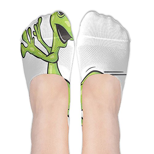 Lucy Jim Cute Gecko Running From Something Funny Character Cartoon Comic Humor Women's Terylene Cotton Stockings