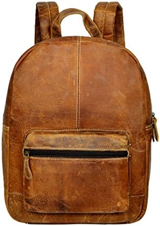 ADIMANI Hunter Crazy Horse Leather Backpack Weekend School/College Bag Backpack