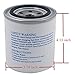 iFJF Aluminum Fuel Water Separating Filter Replacement Filter with O-ring fit 3/8 Inch NPT Outboard Motors (WSFF01-01)