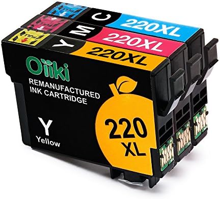 Oriki 220 220XL replacement ink cartridges, 3 Color (1 Cyan, 1 Magenta, 1 Yellow)