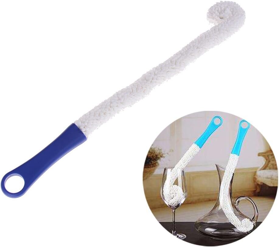 JUNKE Bottle Cleaning Brush Sponge Flexible Bottle Scourer Bendable Cleaner Brush for Wine Decanters, Goblets, Glasses, Cups, Long Bottle