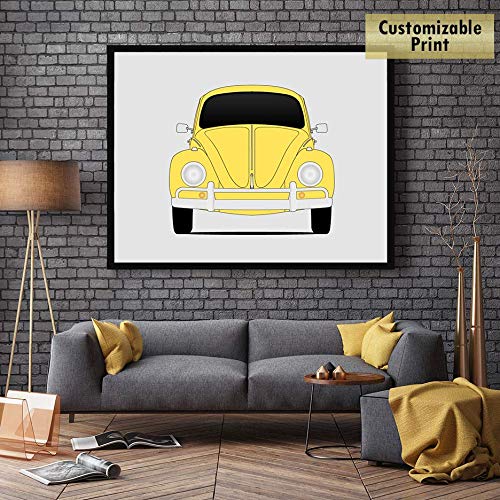 Amazon Com Poster Inspired By Volkswagen Beetle Classic Car