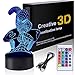 Xmeilo 16 LED Color 3D Illusion Platform Night Lighting Touch Switch Table Desk Decor LED Lamp with Remote Control (Spiderman)