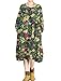 Minibee Women's Long Sleeve Dress Fashion Random Print Loose Tunics Tops with Pockets Style 8 Green