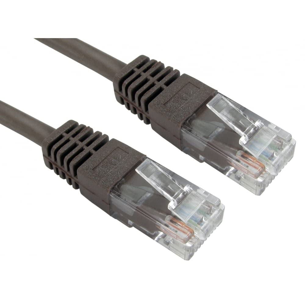 ALIDA SYSTEMS 0.25m Professional Network Cable - Premium Quality (26 AWG 100% Copper Wire) / CAT5e (enhanced) / RJ45 / Ethernet/Patch/LAN/Router/Modem / 10/100 Brown