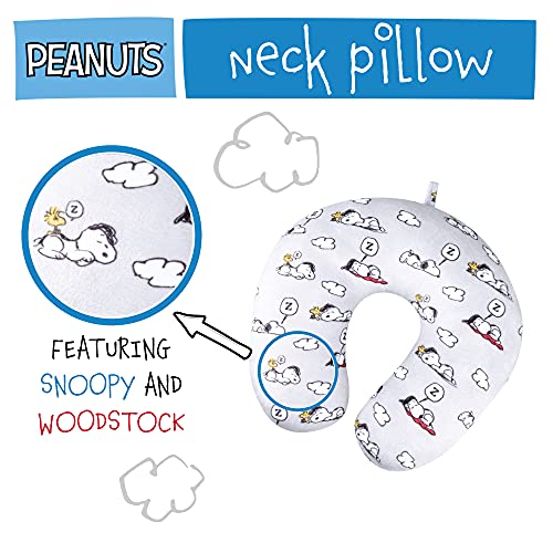 Concept One Peanuts Snoopy and Woodstock Clouds Travel Neck Pillow