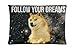 Bedding Pillow Cover Space Doge Follow Your Dreams Quote Comfortable Rectangle Pillowcase 20x30 Inch