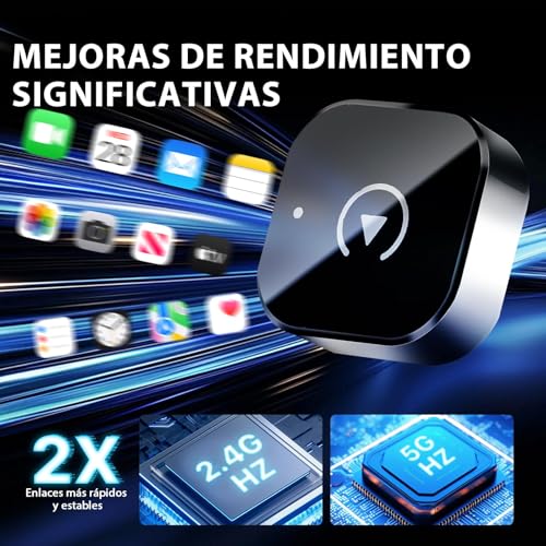 AINIFREE 2026 2 in 1 Wireless CarPlay Adapter, Mini Wireless Adapter, CarPlay and Android Auto, No Latency, Mini USB Design, Car Accessories, Compatible with iPhone and Android