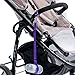 Universal Fit Neoprene Stroller Organizer. Includes 4 Hook-and-Loop Fasteners for Maximum Stability. Has 1 Diaper Bag, 2 Cup/Bottle Holders. Includes a Bottle Holder Strap