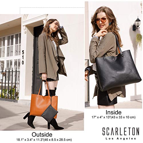 Scarleton Leather Tote Bag for Women, Womens Purses and Handbags, Reversible Tote Bags for Women, Purses for Women… - Image 3
