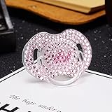 MIYOCAR lovely bling bling pink crystal rhinestone rose red crown Baby Pacifier/ Nipples /Dummy /cocka /chupeta &pacifier clips