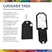 Shacke Luggage Tags with Full Back Privacy Cover w/Steel Loops - Set of 2