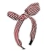 Carede Wired bow Headband With Polka Dot Style and Stripe Pattern Bowknot Plastic Headband for Women and Girls