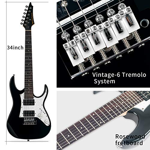 Kids Electric Guitar 34 Inch Beginner Professional Grade Starter Kit