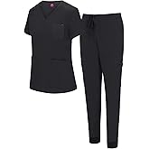 Natural Uniforms Womens 10 Pocket Cool Stretch Jogger Scrub Set